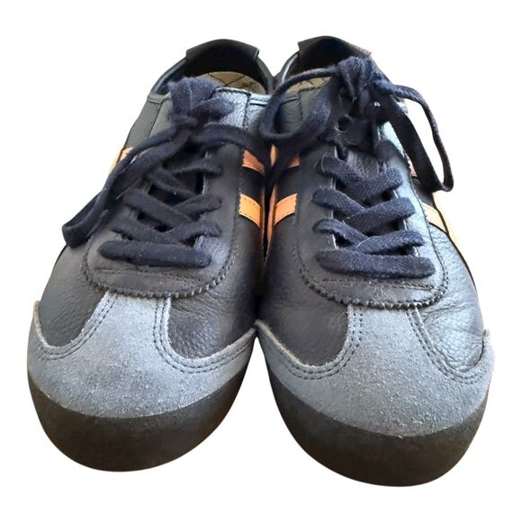 Onitsuka Tiger MEXICO 66 Sneakers Women Sz US 7.5 EU 39 Navy Blue Orange Leather - Picture 2 of 10